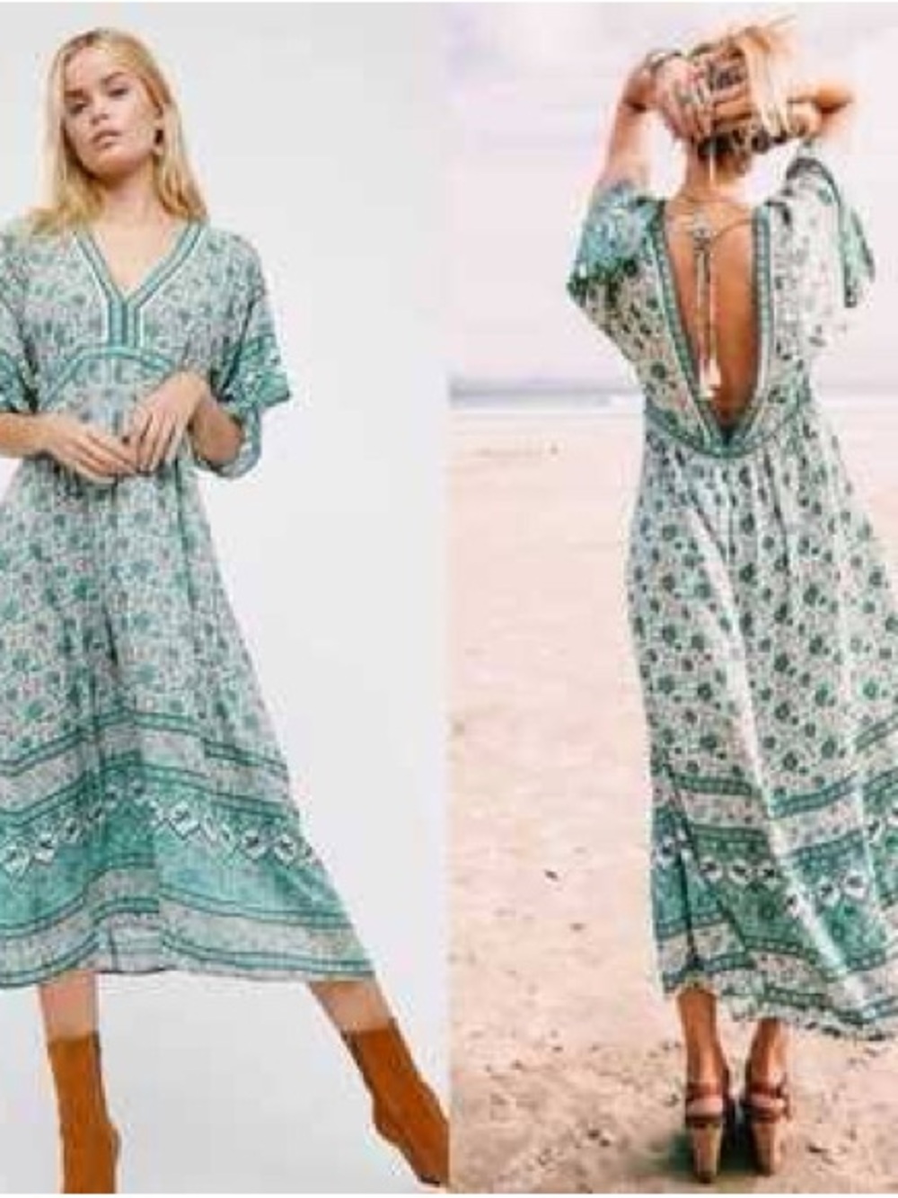 Spell Kombi Green Maxi Dress